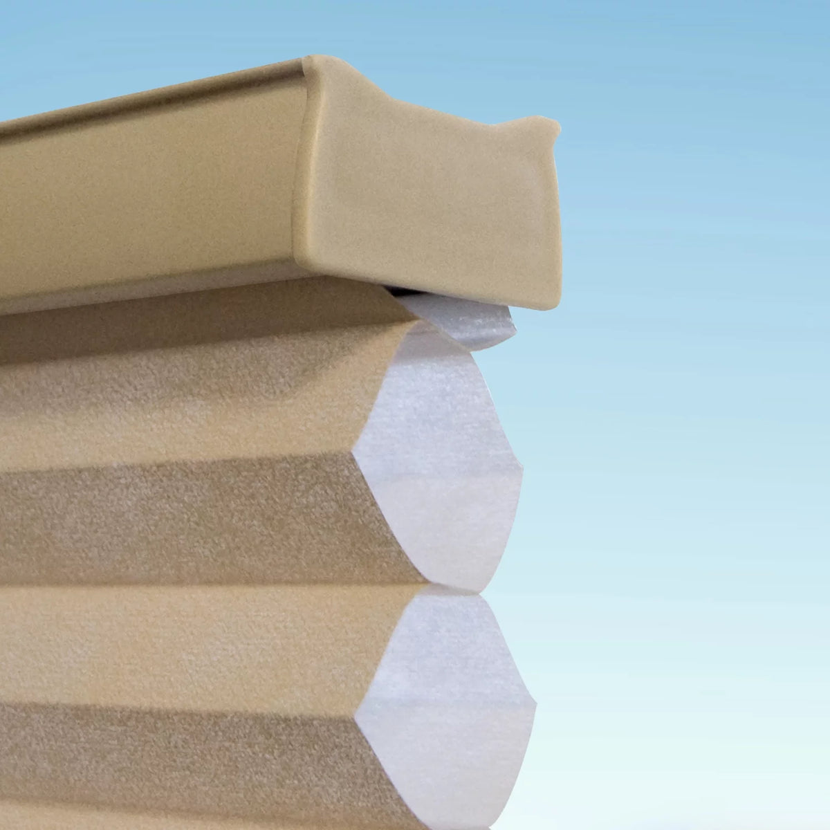 Brown Cordless Light Filtering Polyester Honeycomb Window Shades Y11210