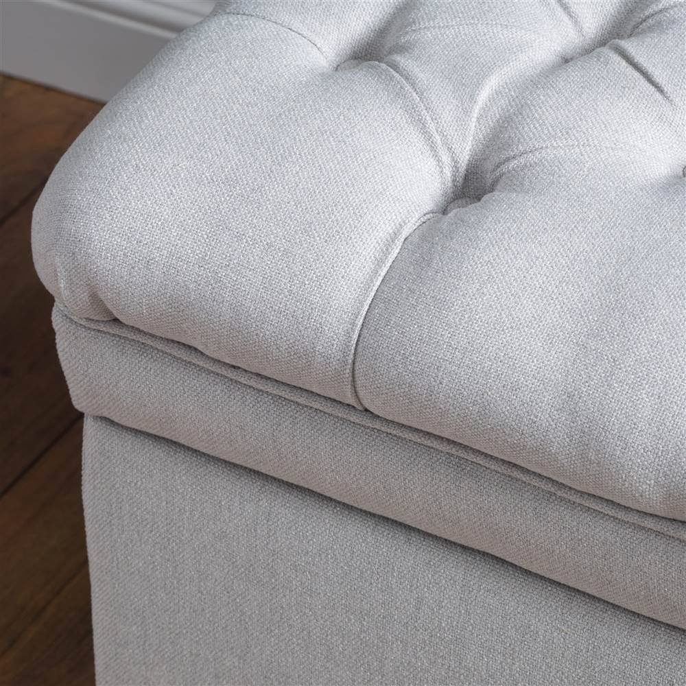 Light Gray Storage Ottoman J2355