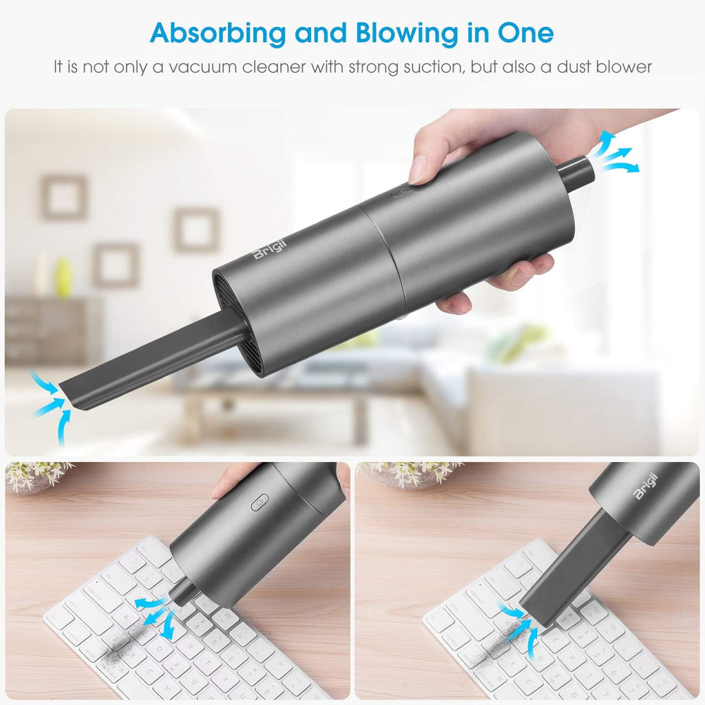 Mini Handheld Cordless USB Rechargeable Vacuum Cleaner 2 in 1, Pack of 2 N89783