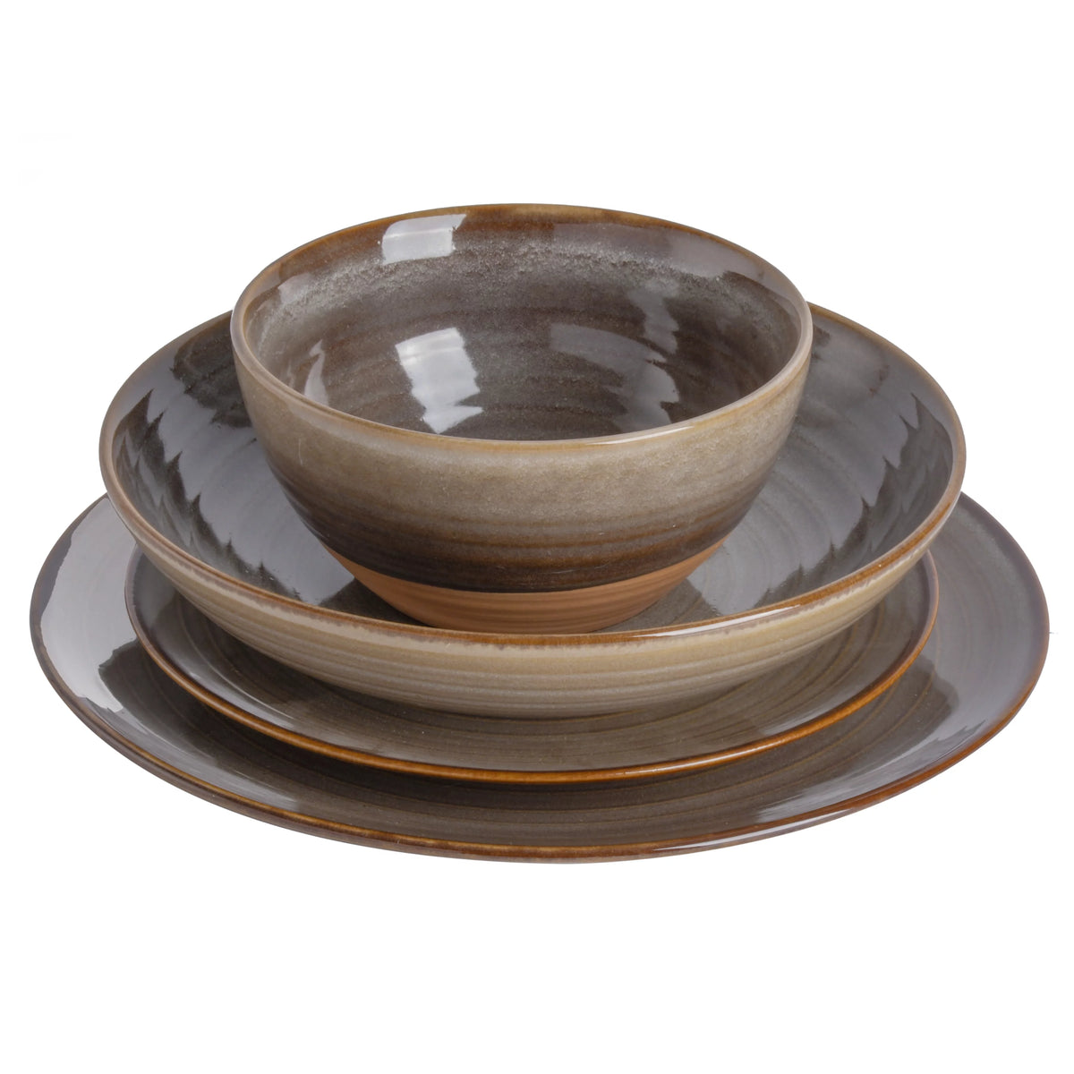 16 Piece Terracotta Reactive Dinnerware Set X89183