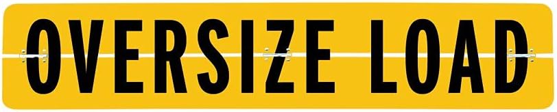 Oversize Load Sign for Escort Vehicles - Hinged Aluminum - 12 Inch x 60 Inch T166272