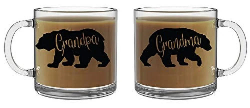 13oz Glass Coffee Mug Couples Sets H9332