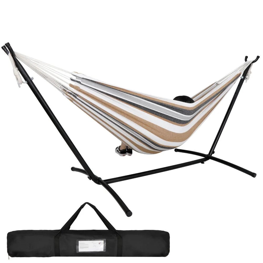 Portable Hammock with Stand for 2 Person with Carrying Case F3122