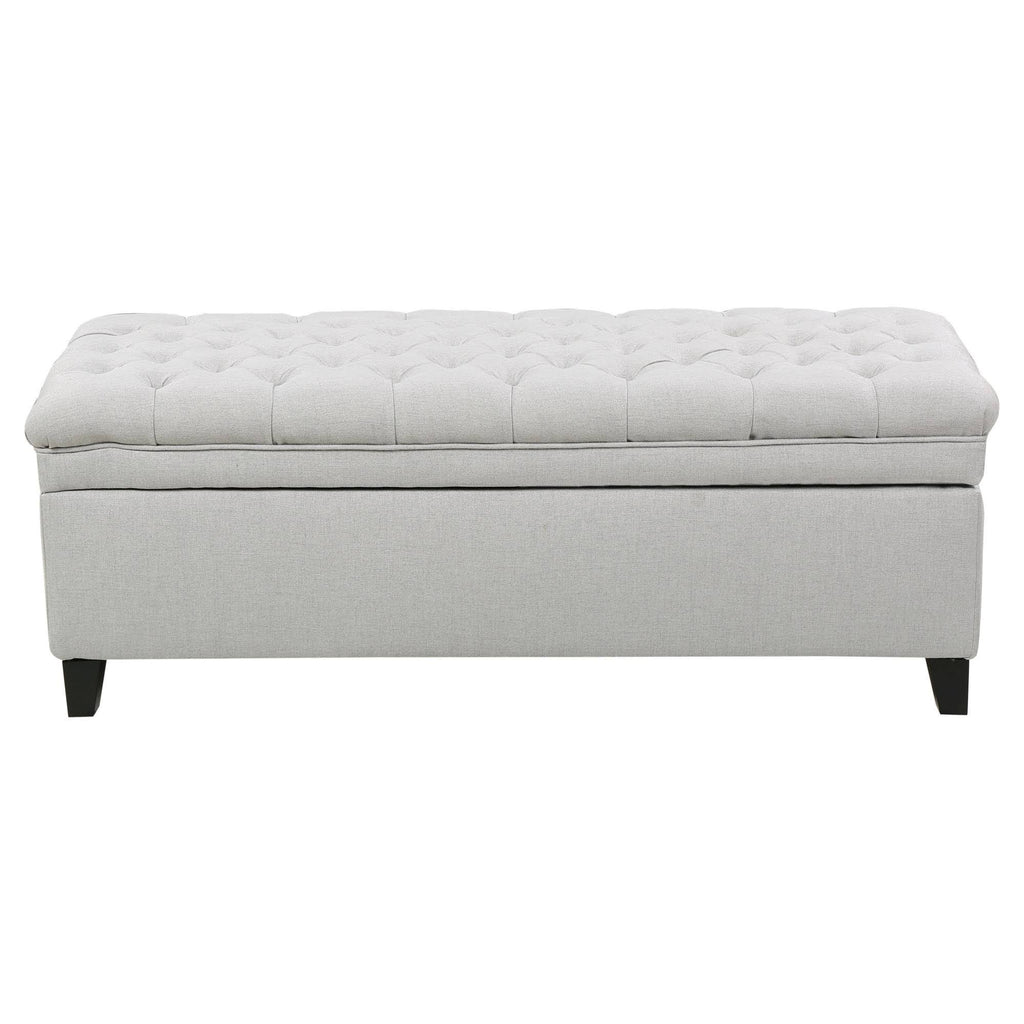 Light Gray Storage Ottoman J2355