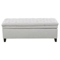 Light Gray Storage Ottoman J2355
