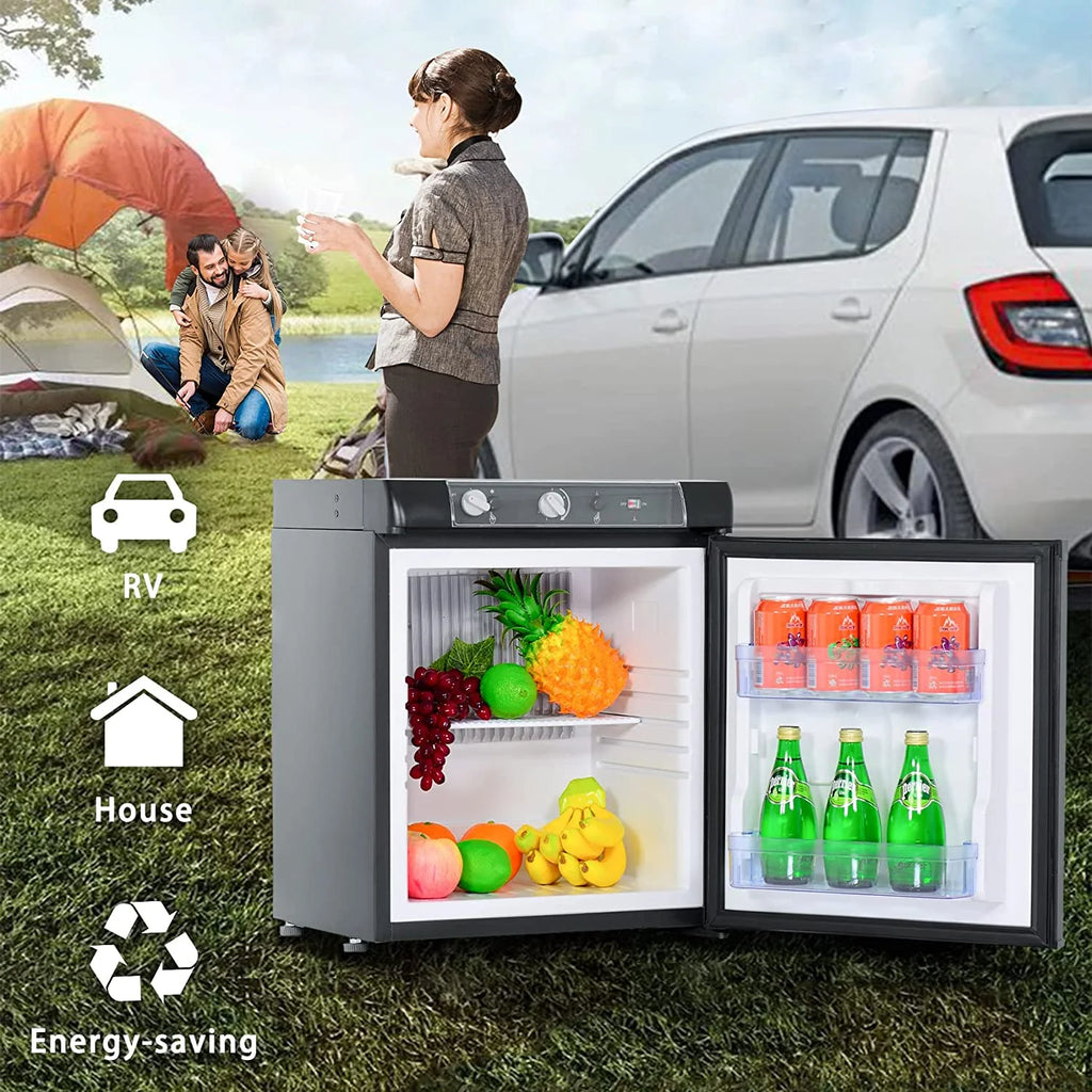 3 Way Propane RV Refrigerator 1.4 Cu.ft, Compact 12 V/110V/Gas LPG Fridge K11793