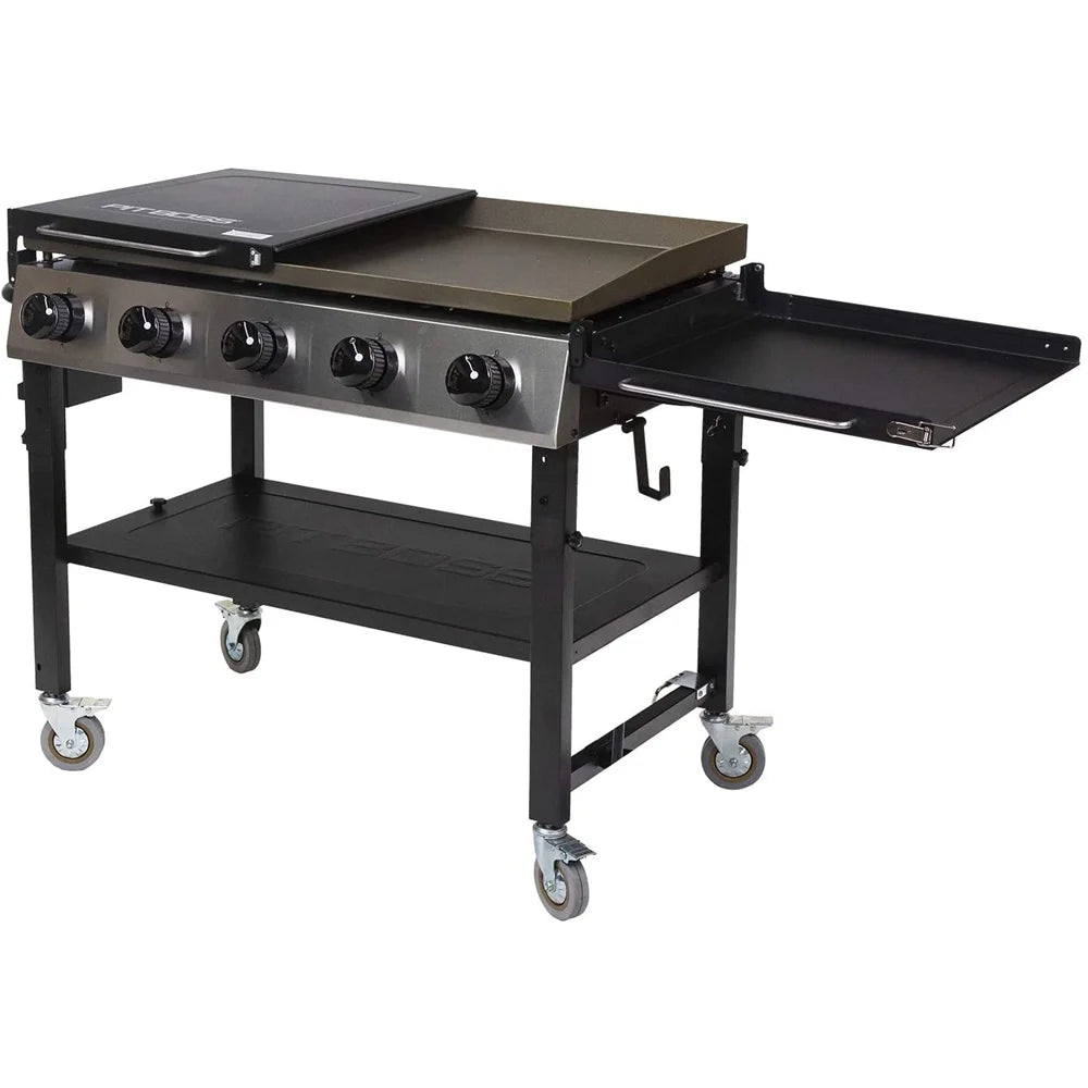 5-burner Propane Griddle, 62,000 BTU, 753 sq. in. Surface with 4-burner Griddle Cover P76195
