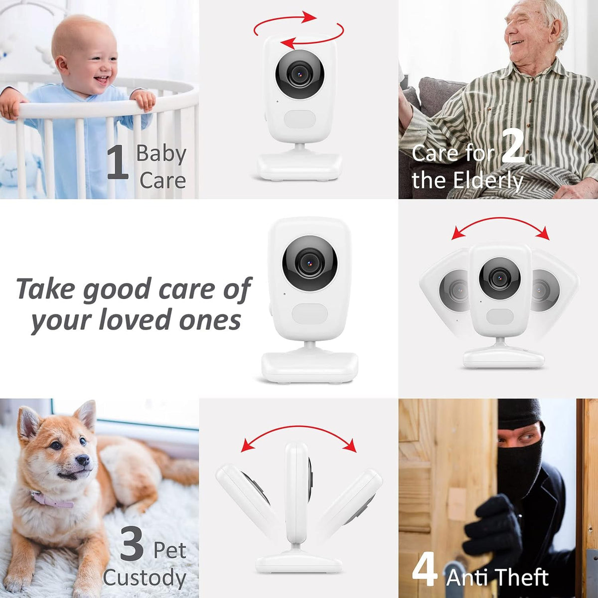 5 High Resolution Screen Video Baby Monitor with 2 HR Cam O40764