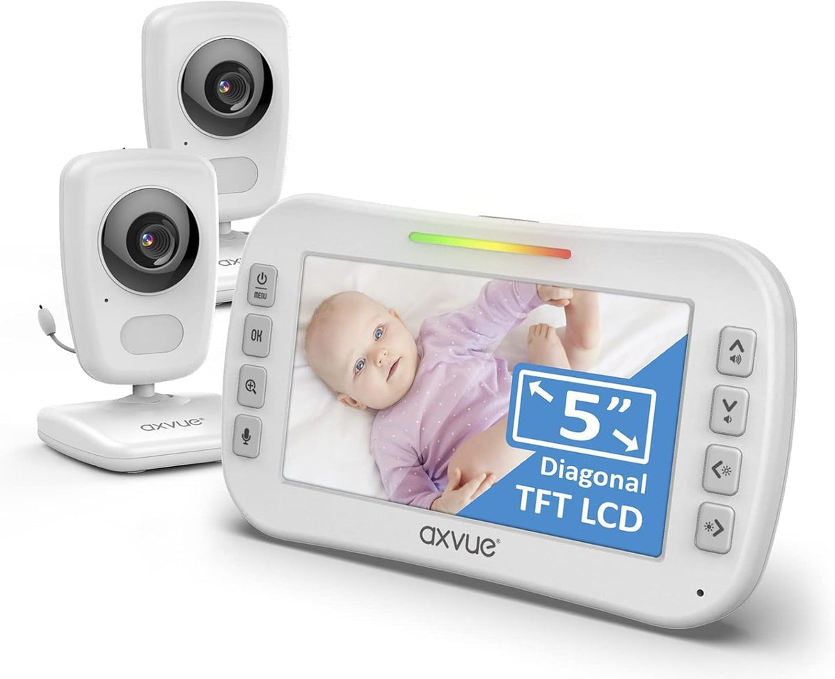5 High Resolution Screen Video Baby Monitor with 2 HR Cam O40764