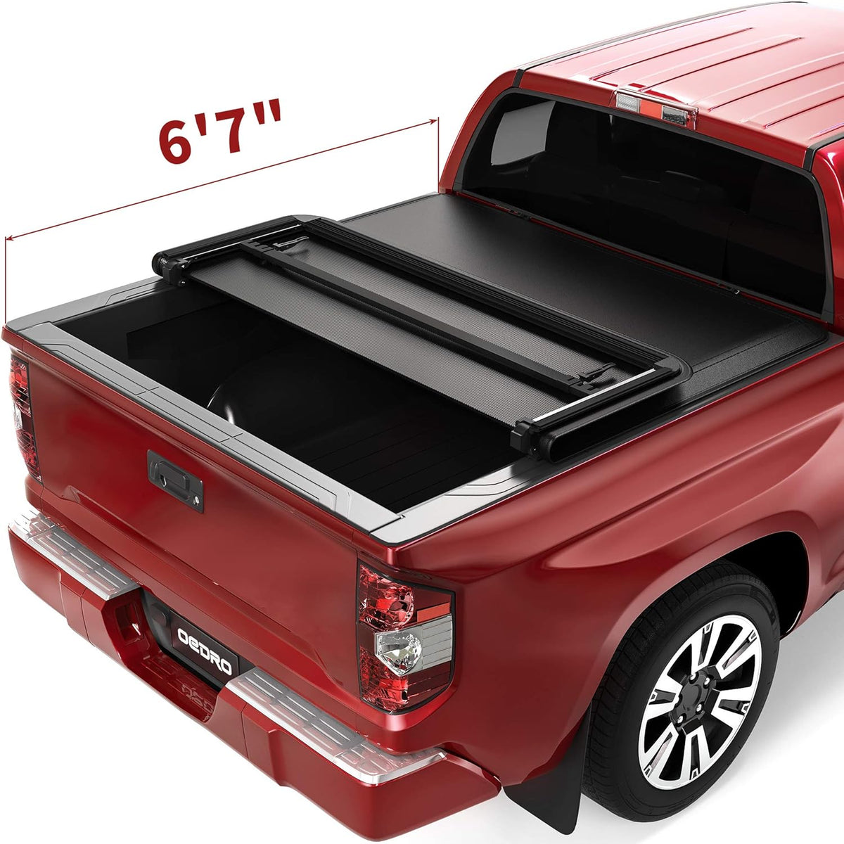 Soft Tri-Fold Truck Bed Tonneau Cover for 2014-2021 Toyota Tundra Fleetside 5.5 ft Bed Y558507