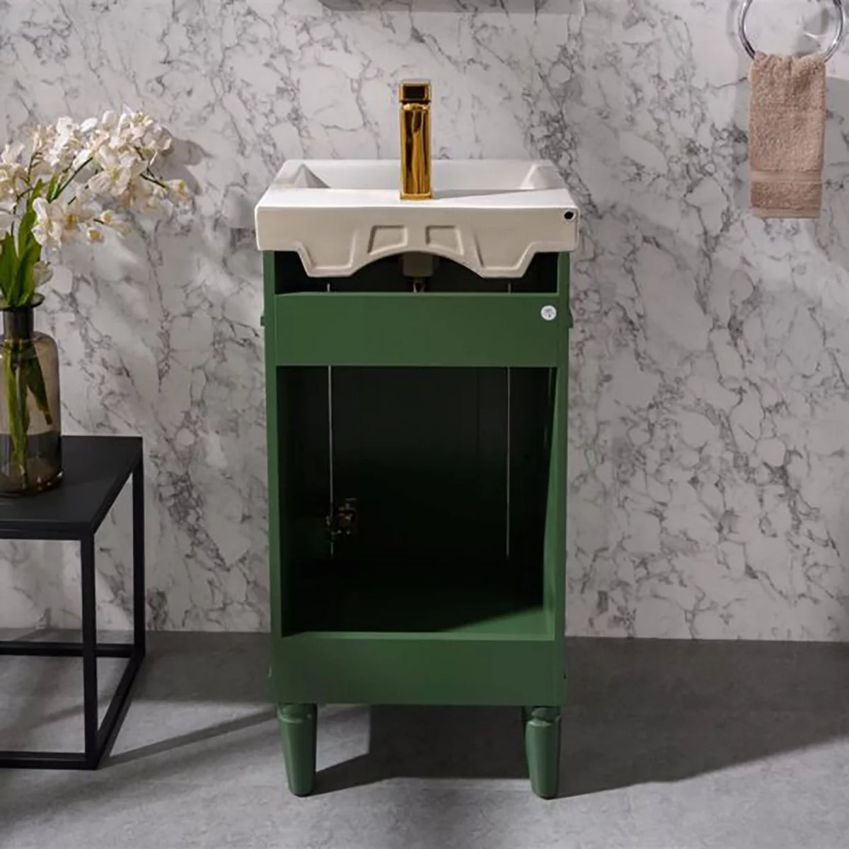 18" Green Sink Vanity C362