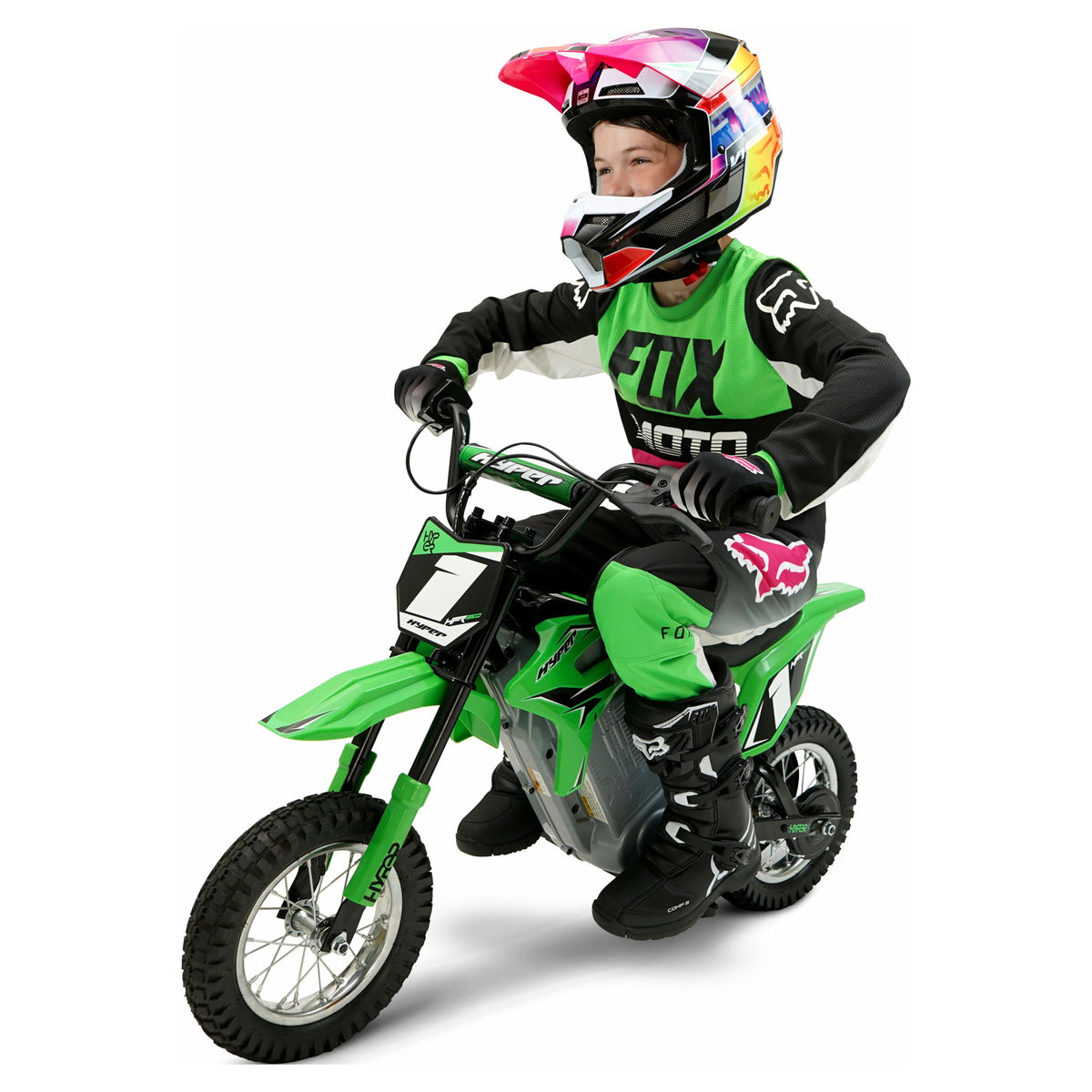 Green 24 Volt Electric Motorcycle S4015