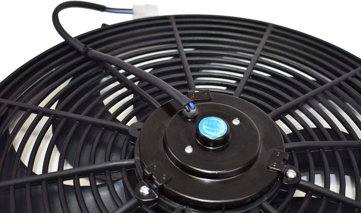 16inch 12V 3000 CFM Reversible Radiator Electric Cooling Fan with Mounting Kit Pack of 2 X460