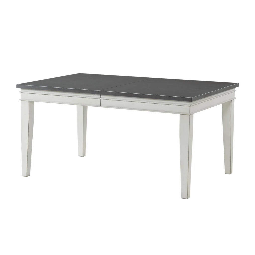 78" Dining Table with Leaf White and Grey U13403