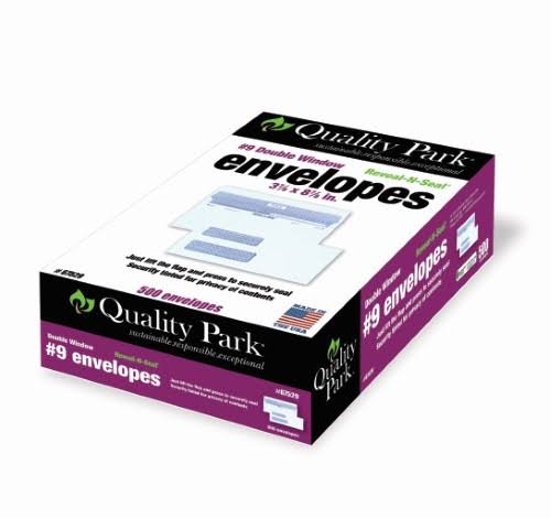 Double Window Invoice, 3.88 x 8.88 in., White, 500/Box B55243