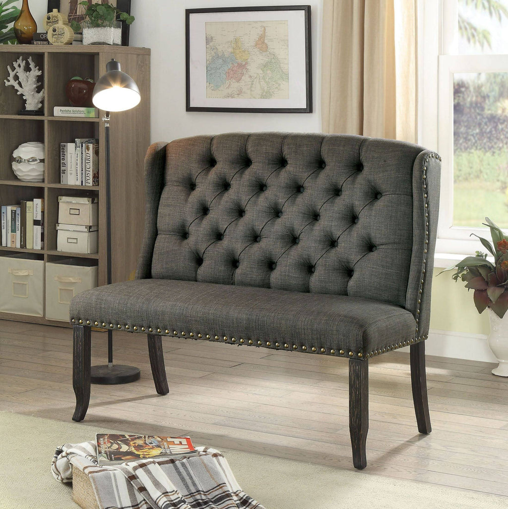 Gray 2 Seater Love Seat Bench G841