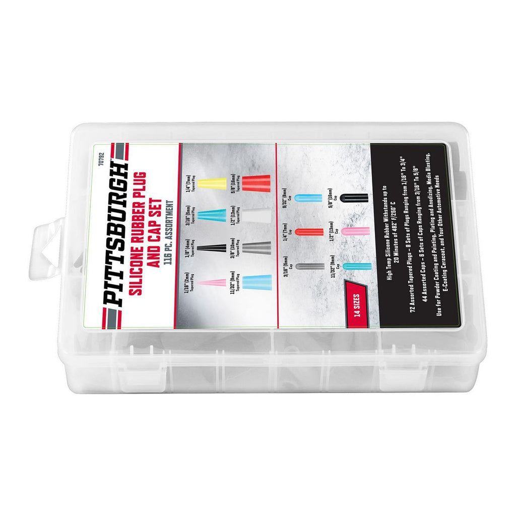 Silicone Rubber Plug and Cap Set, 116-Piece P19715