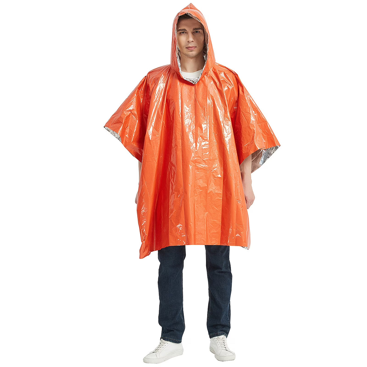 Waterproof Poncho Raincoat, Sleeping Bag, and Tent Shelter O39426