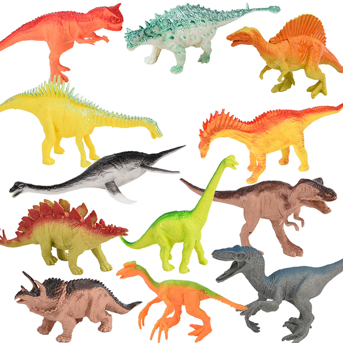 12Pcs Large Dinosaur Action Figures Toys U11076