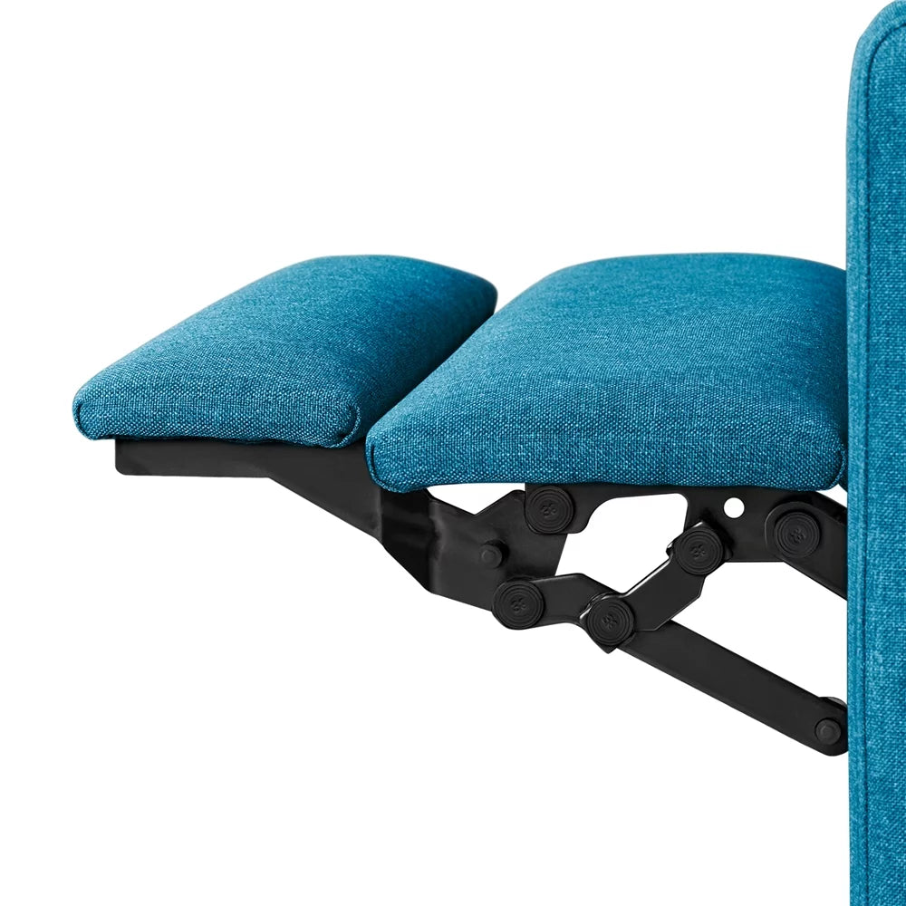 Blue Fabric Recliner Set of 2 C1446