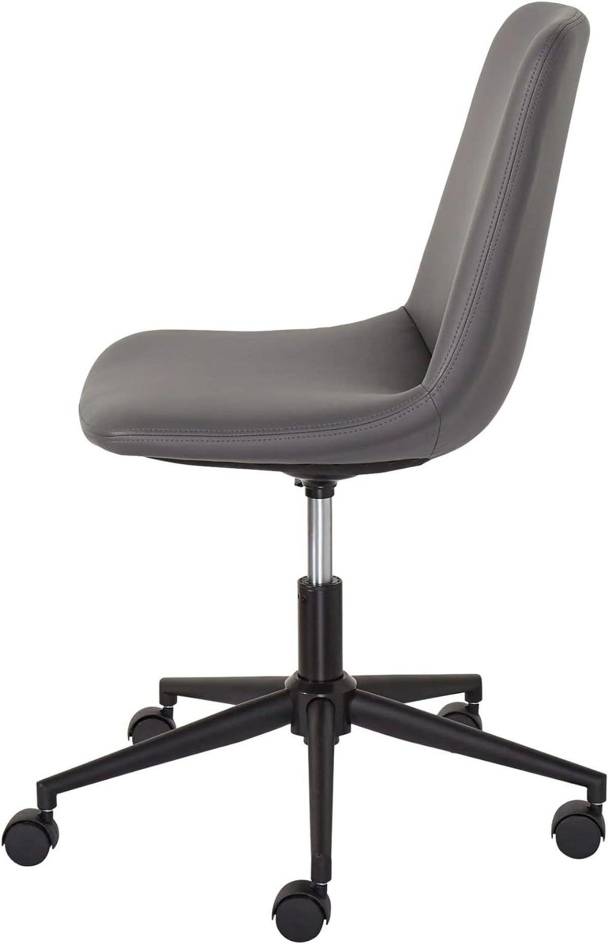 Dark Gray Leather Low-Back Task Chair W71302