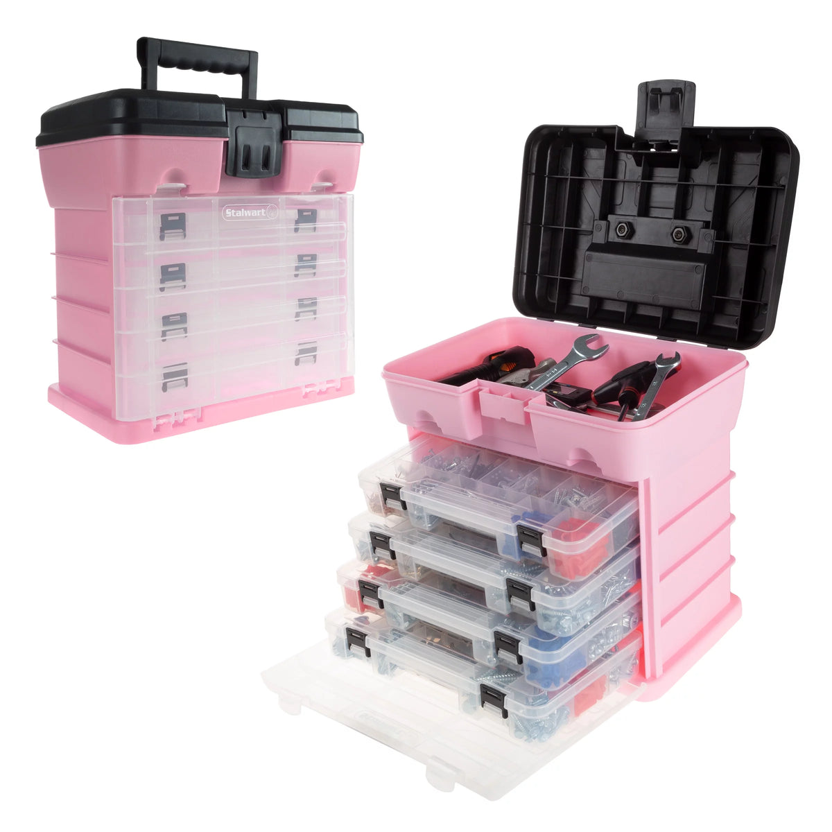 Green 4 Drawer Storage and Tool Box B2492