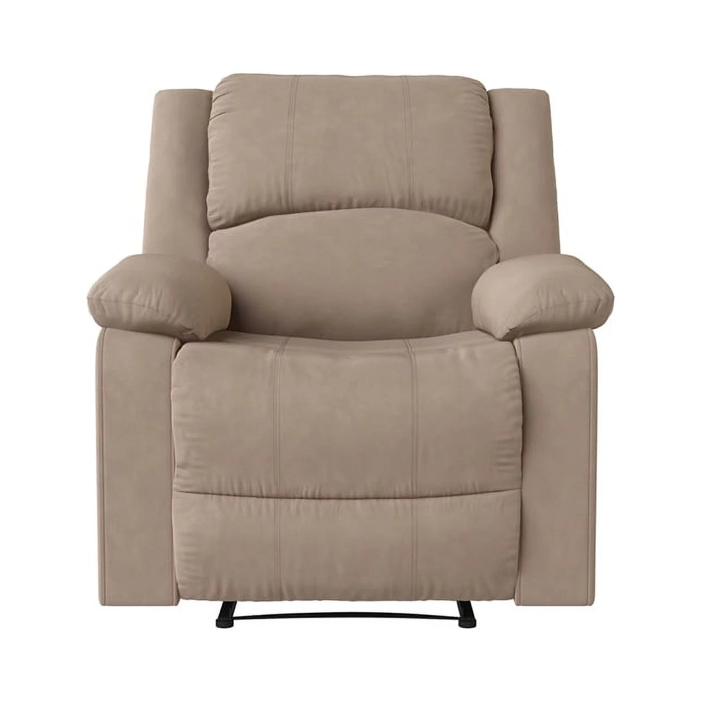 Beige Microfiber Recliner K7556