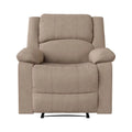 Beige Microfiber Recliner K7556