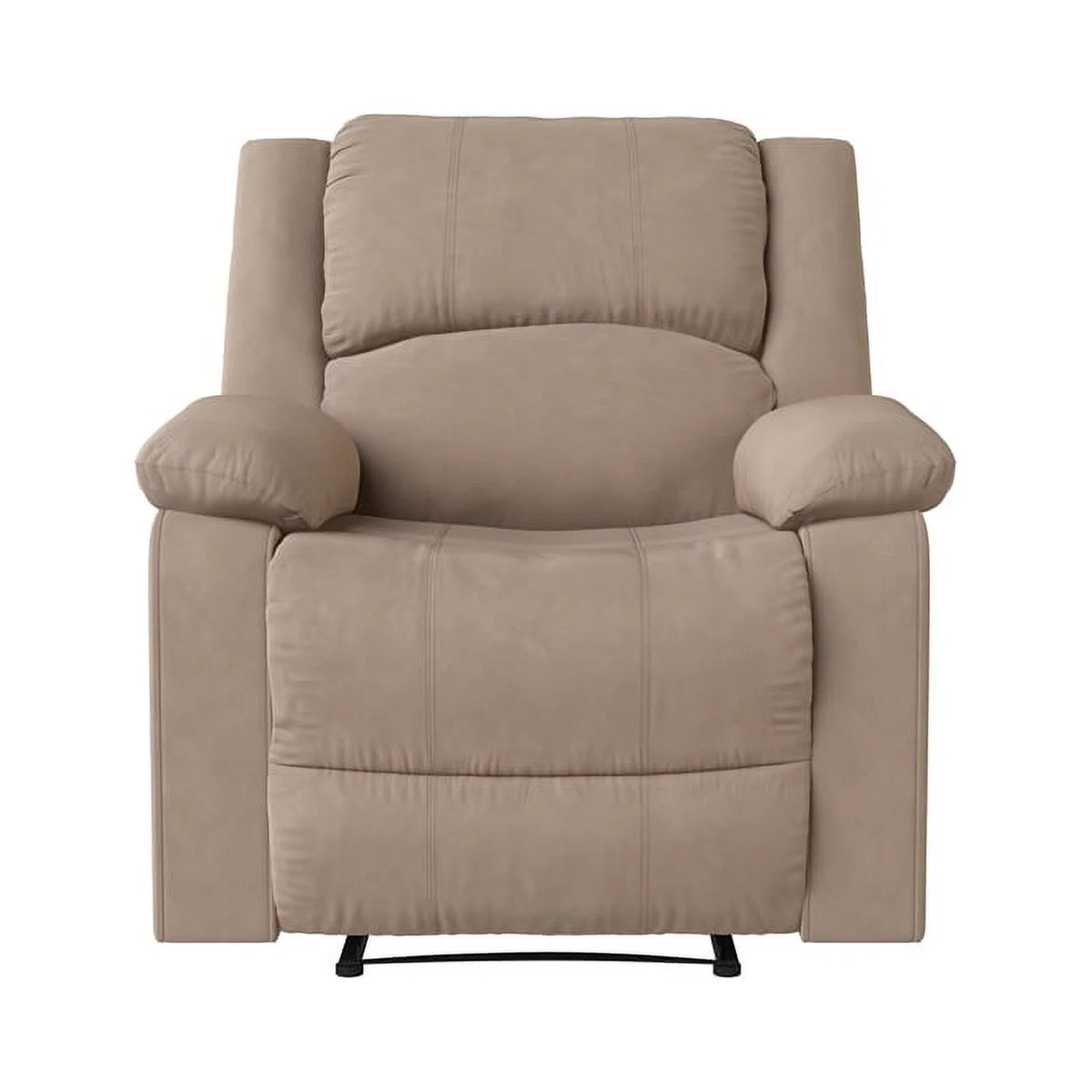 Beige Microfiber Recliner K7556