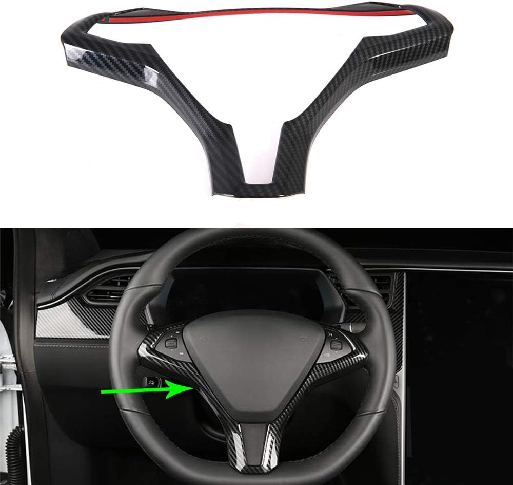Interior Door Panel Molding Trim ABS Imitation Carbon Fiber (Pack of 4) X6429