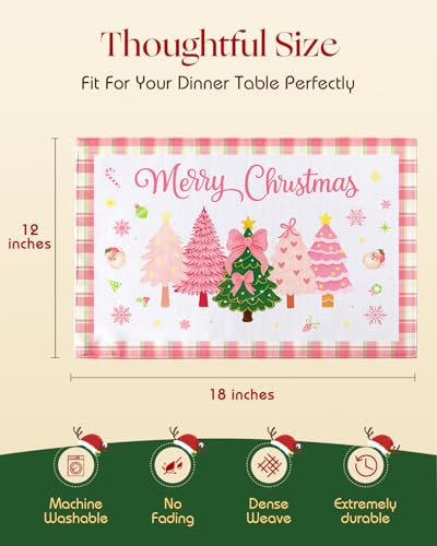 Christmas Placemats Set of 4 Buffalo Plaid N80048
