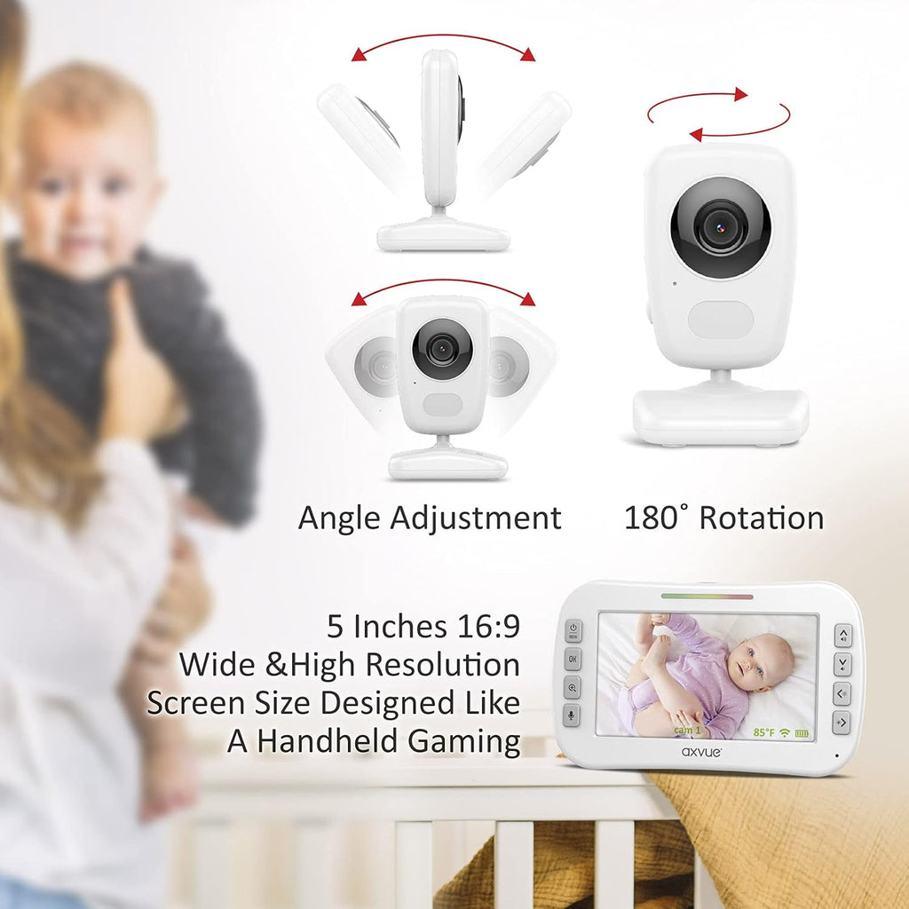 5 High Resolution Screen Video Baby Monitor with 2 HR Cam O40764
