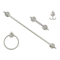 4-Piece Bathroom Accessories Set in Satin Nickel D38371