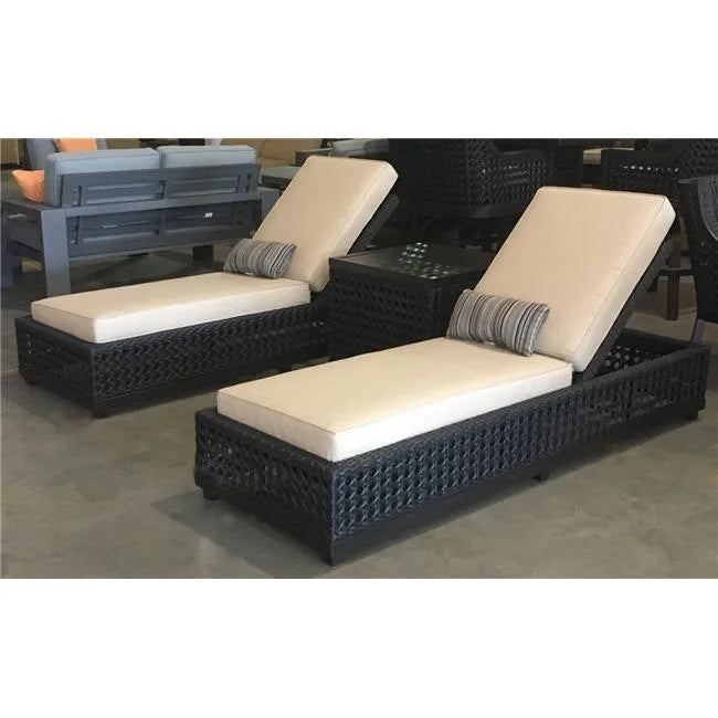 Multicolor Outdoor Chaise & Side Table Set of 3 Y40771