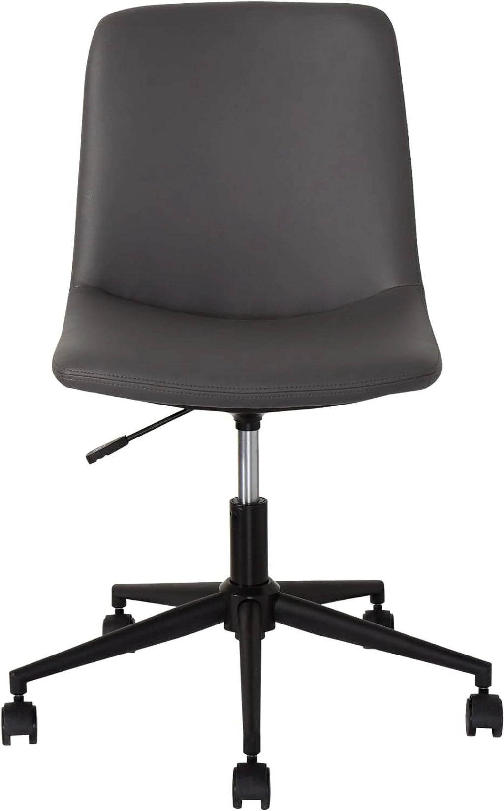 Dark Gray Leather Low-Back Task Chair W71302