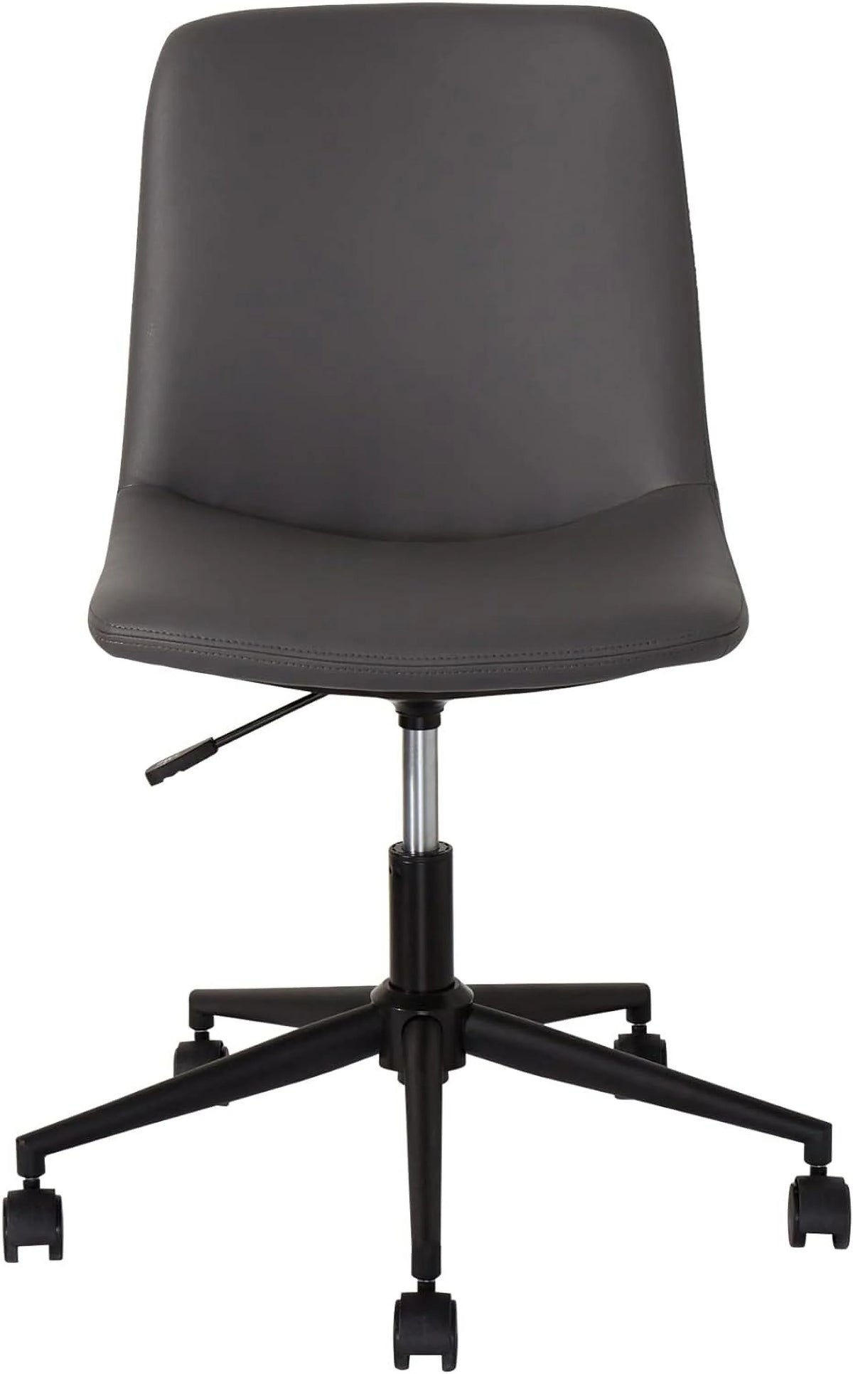 Dark Gray Leather Low-Back Task Chair W71302