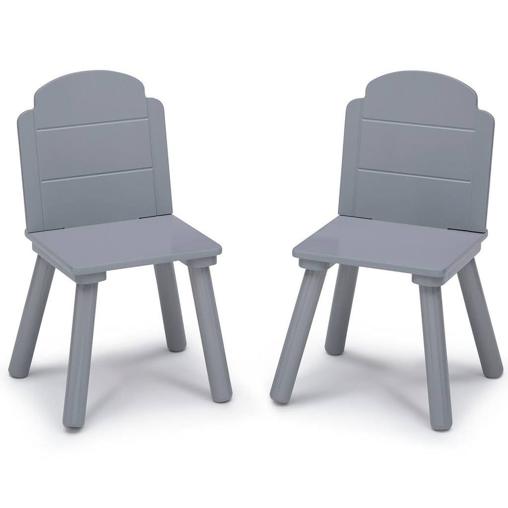 Grey Table and Chair Set with Storage Q7839