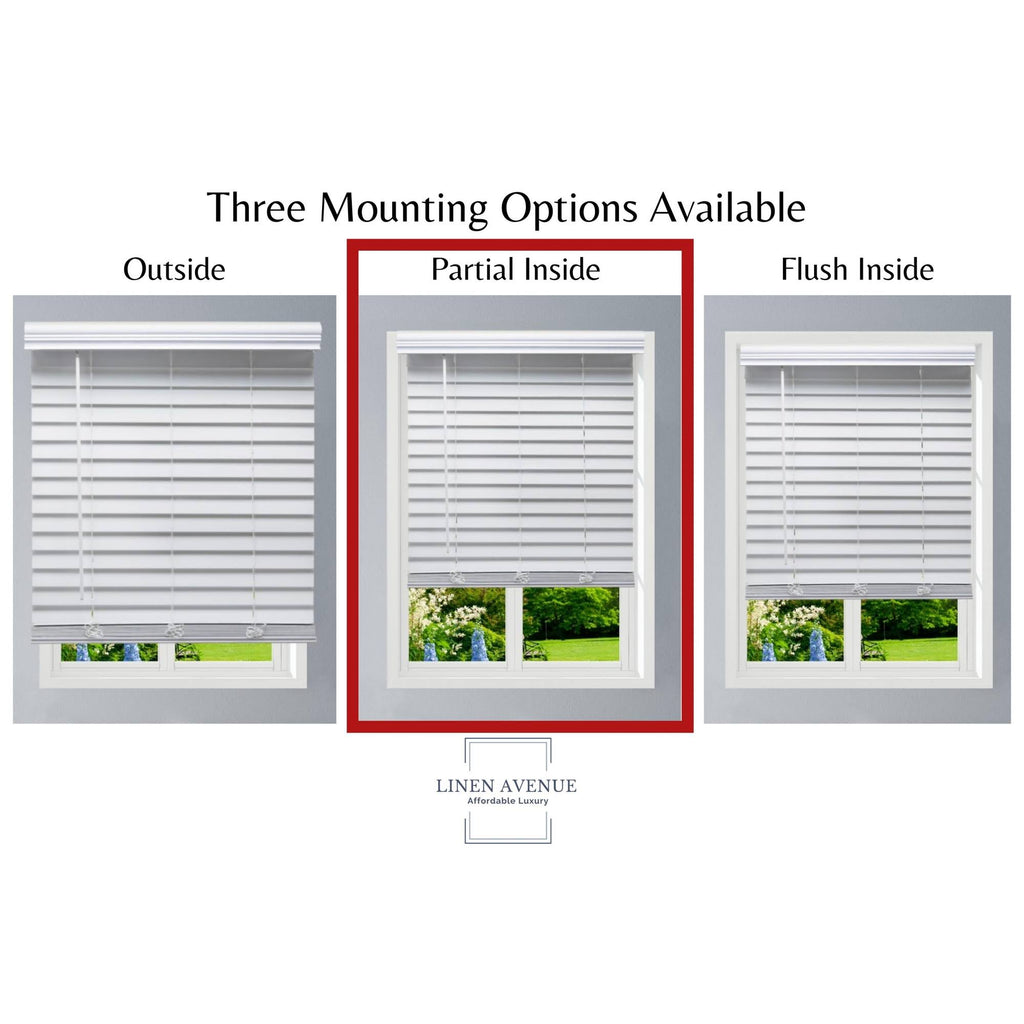 White Faux Wood Blinds G109062