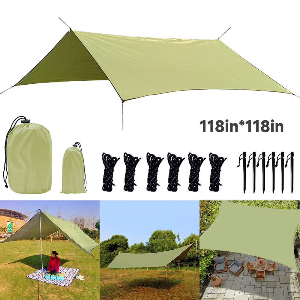 10x10 ft Waterproof Camping Tarp I3644