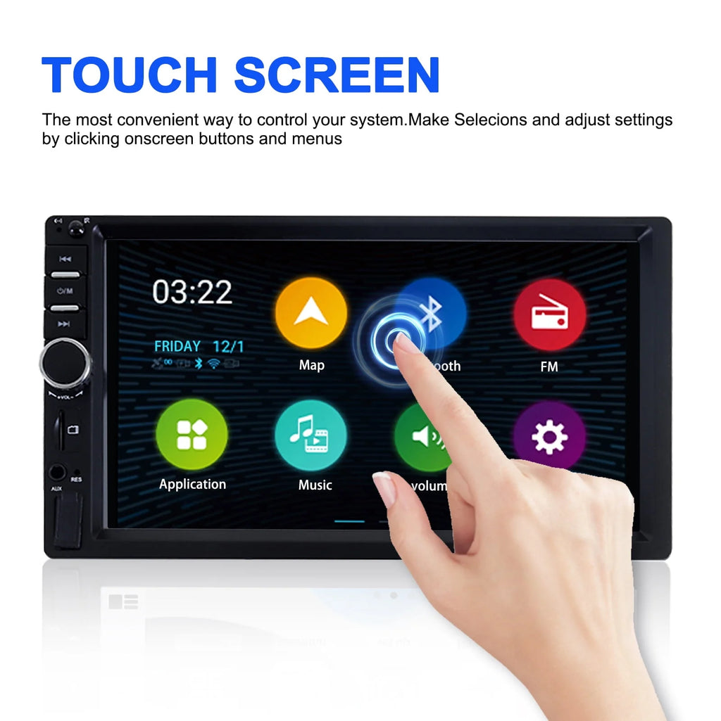 Double DIN Car Stereo with 4 LED Rearview Camera N846964