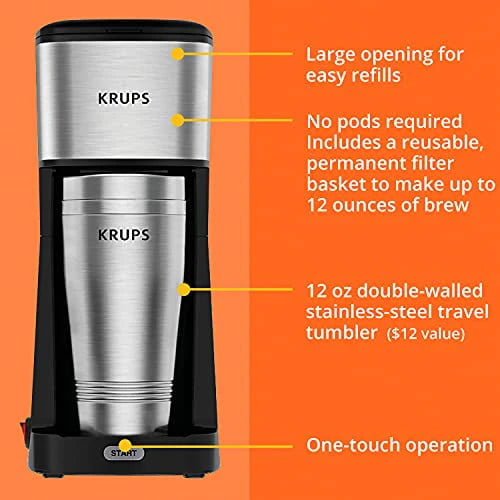 12oz Single Serve Coffee Maker with Travel Tumbler Y148