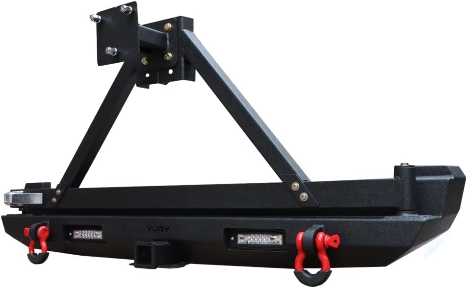 Front and Rear Bumper with LED Lights and Winch Plate and Tire Carrier N1205