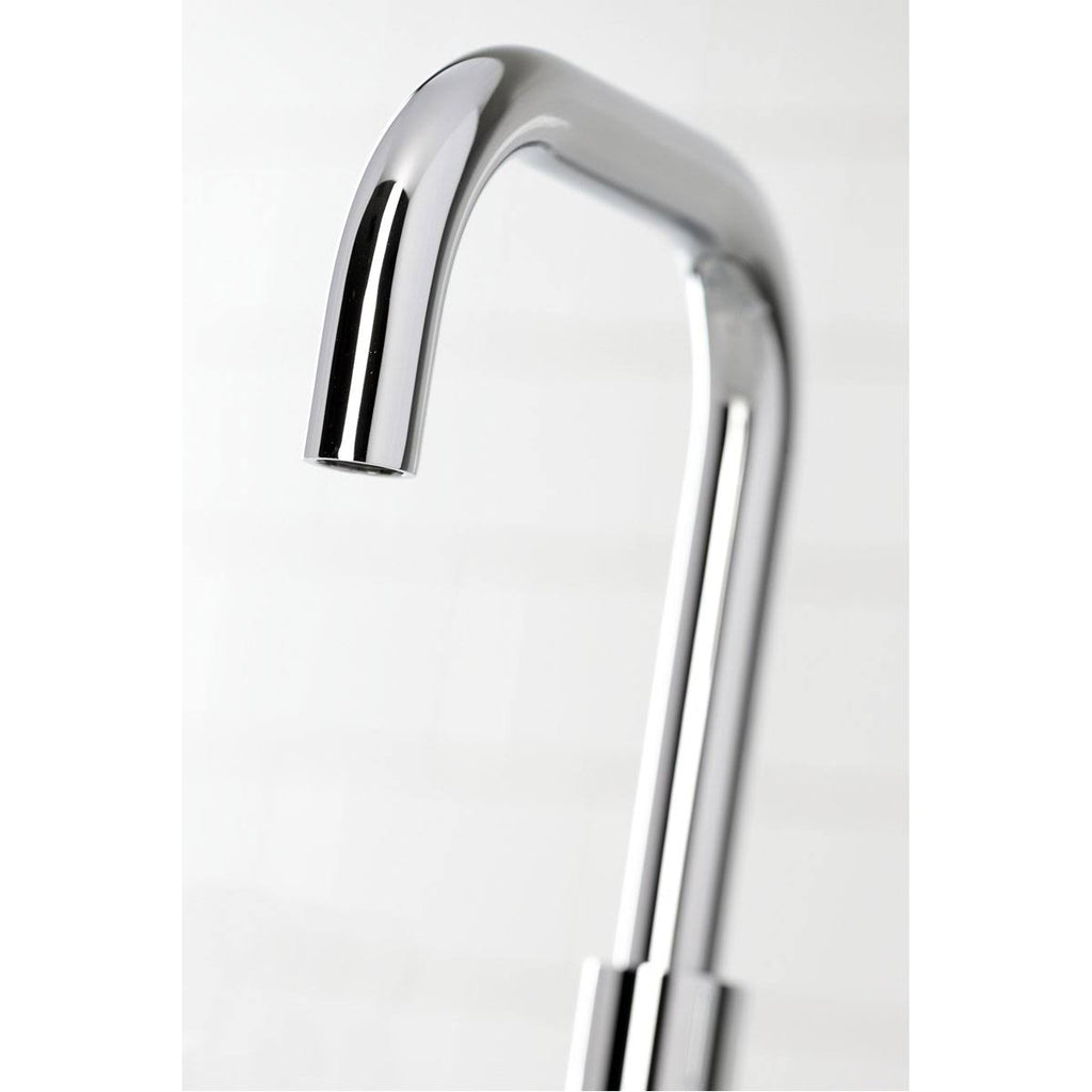 Polished Chrome Widespread Bathroom Faucet with Brass Pop-Up U3902