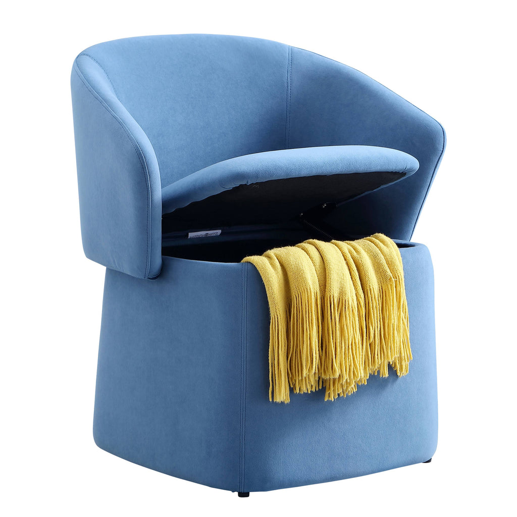 Blue Chair & Ottoman Set A925