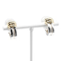 Grooved Earrings Silver 925 Yellow Gold V890017