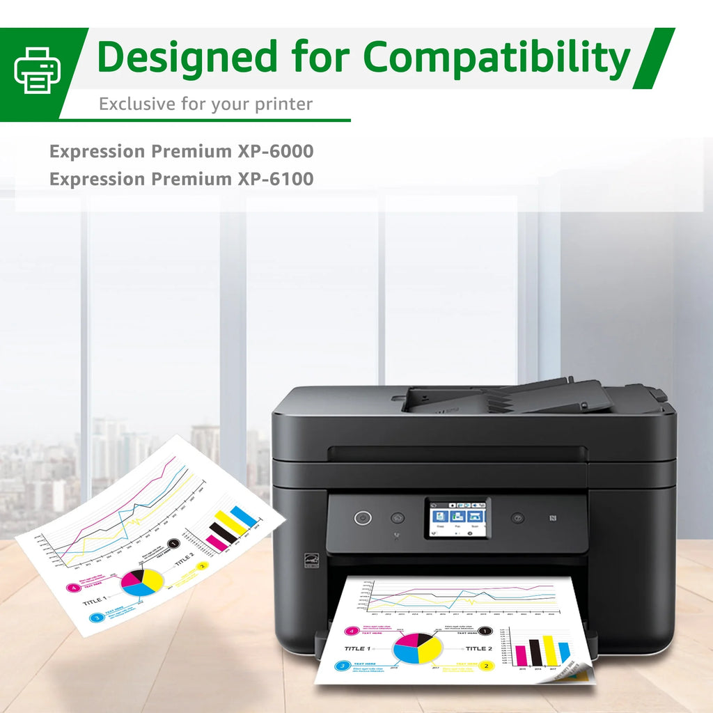 302 Ink Cartridges 5-Pack for Epson XP-6000 XP-6100 Printer K733