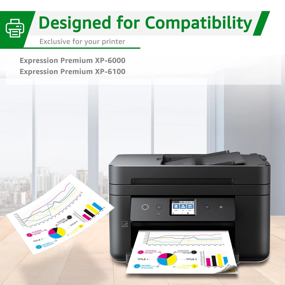 302 Ink Cartridges 5-Pack for Epson XP-6000 XP-6100 Printer K733