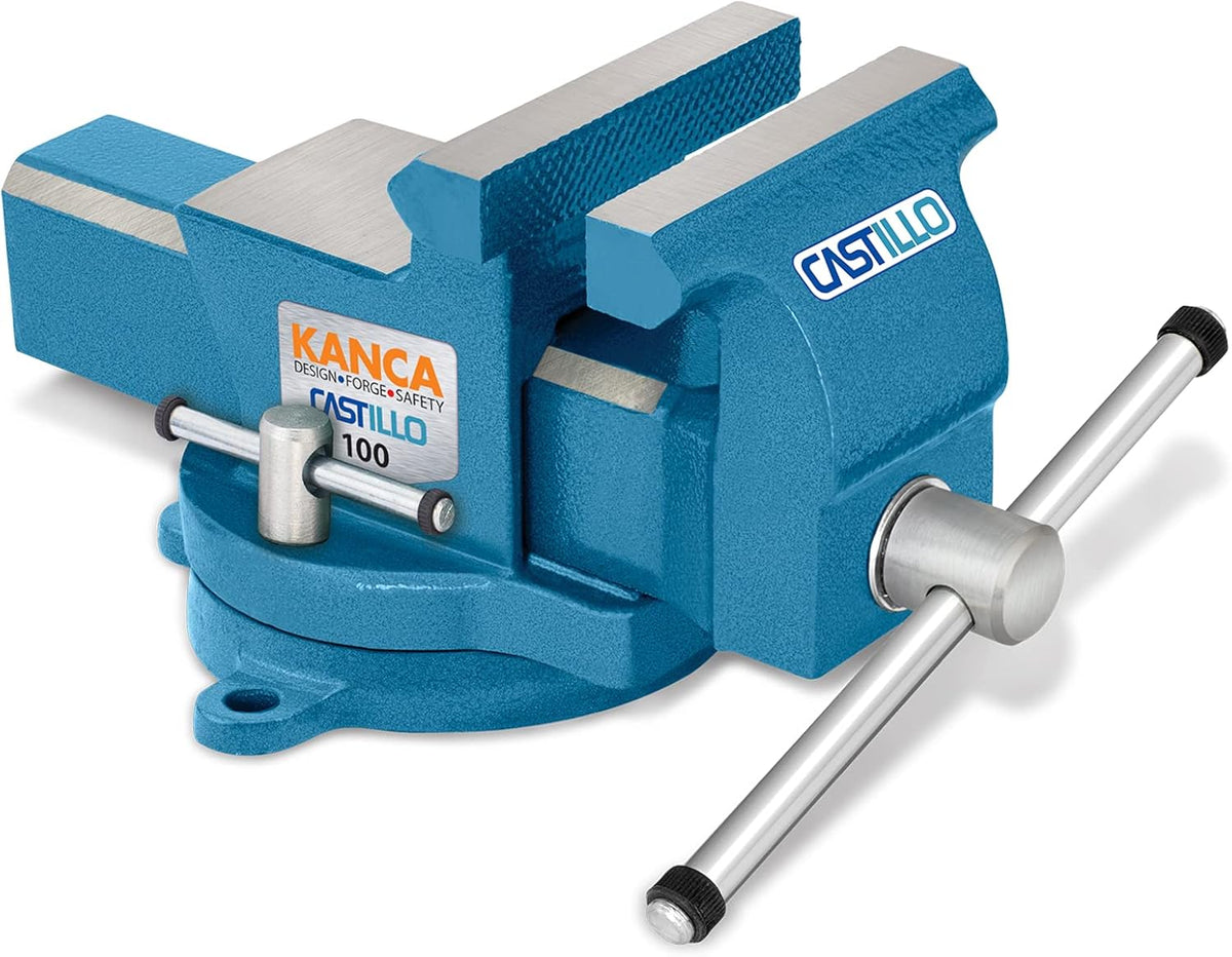 Bench Vise with Hardened Swivel Base, 5'' Jaw Opening O635406