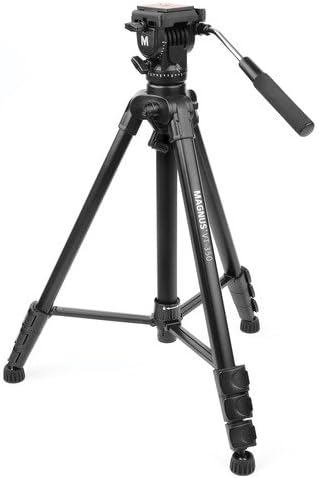 Aluminum Video Tripod System with Fluid Head, Extends to 82”, Max Load 15 lb, Carry Case O6646