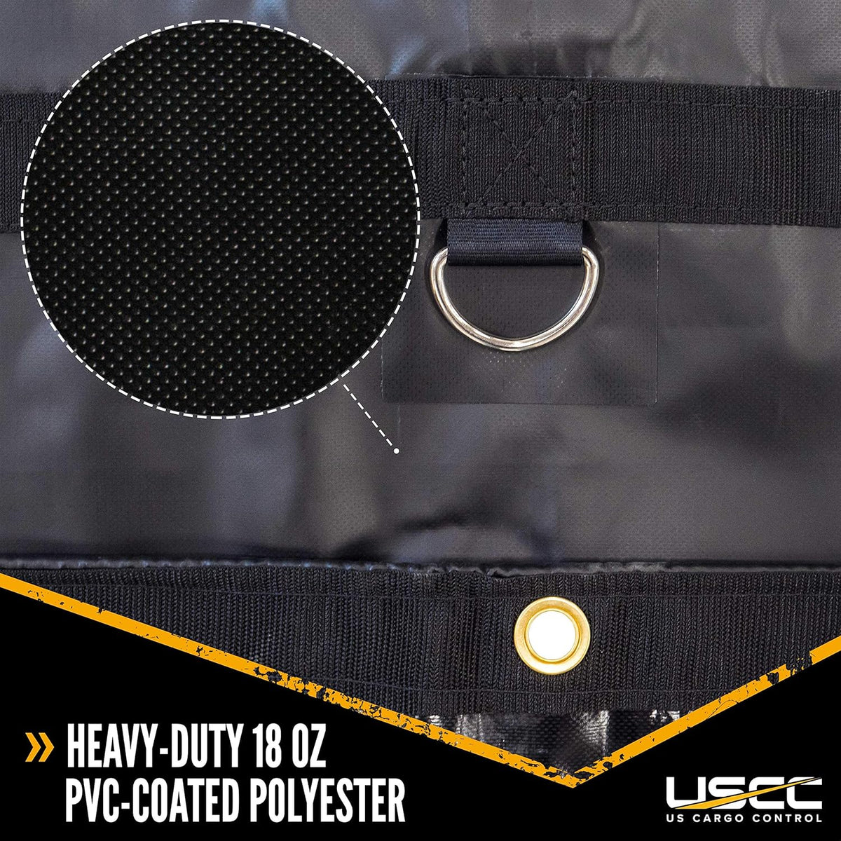 Heavy-Duty Steel Tarp 24 Foot x 18 Foot 18 Ounce PVC-Coated Polyester Waterproof Truck Tarp Q368